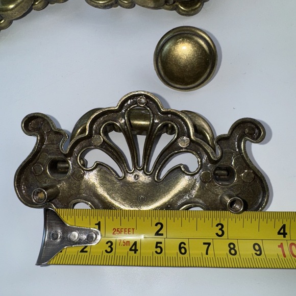 10 Vtg Continental Brass Plated Hardware Pulls Colonial Wheat Sheath 1992 B1254 - Picture 15 of 15